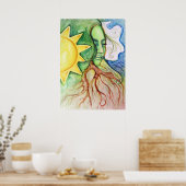 Moeder Earth Gaia Goddess Poster (Keuken)