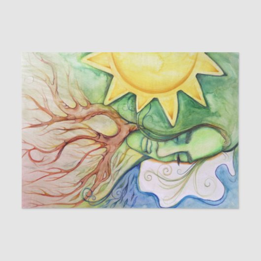 Moeder Earth Gaia Goddess Tissuepapier (Voorkant)