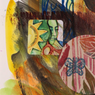 Moeder Earth Gaia Goddess Vierkante Sticker