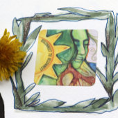 Moeder Earth Gaia Goddess Vierkante Sticker