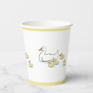 Moeder eend en eendjes Baby shower Papieren beker