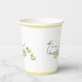 Moeder eend en eendjes Baby shower Papieren beker (Rechts)