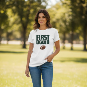 Moeder eerste jaar football ontwerp t-shirt