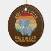 Moeder Elephant en Dumbo rest Keramisch Ornament (Links)