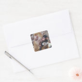 Moeder en Baby Baboon Vierkante Sticker (Envelop)