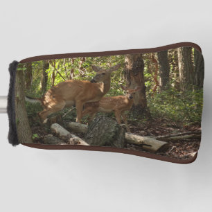 Moeder en Baby Deer in het natuurpark Shenandoah Golfheadcover