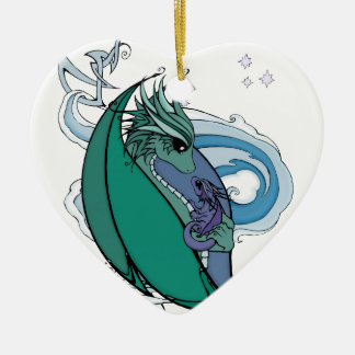 moeder en baby dragon keramisch ornament