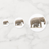 Moeder en Baby Elephant Confetti (Voorkanten)