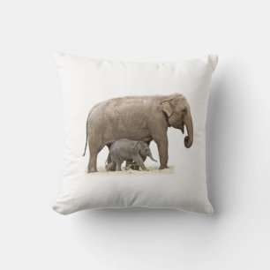 Moeder en Baby Elephant Kussen
