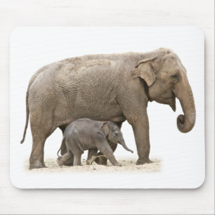 Moeder en Baby Elephant Muismat