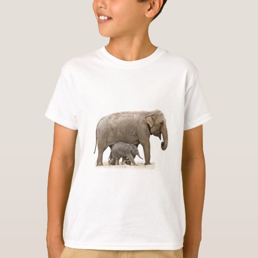 Moeder en Baby Elephant T-shirt (Voorkant)