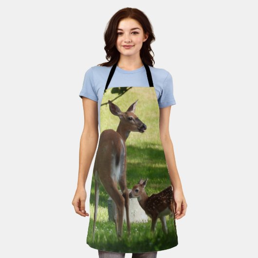 Moeder en baby Fawn, Whitetail Herten Schort (Gedragen)