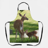 Moeder en baby Fawn, Whitetail Herten Schort (Voorkant)