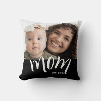 Moeder en baby foto op maat gemaakt jaar ingesteld kussen