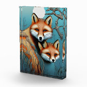 Moeder en Baby Fox Fotoblokken (Rechts)