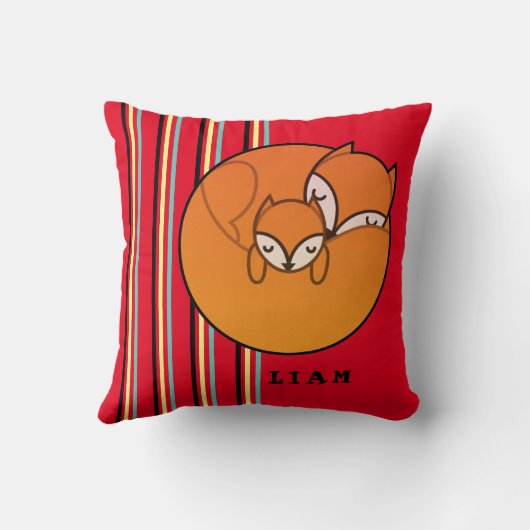 Moeder en Baby Fox Sierkussen (Achterkant)