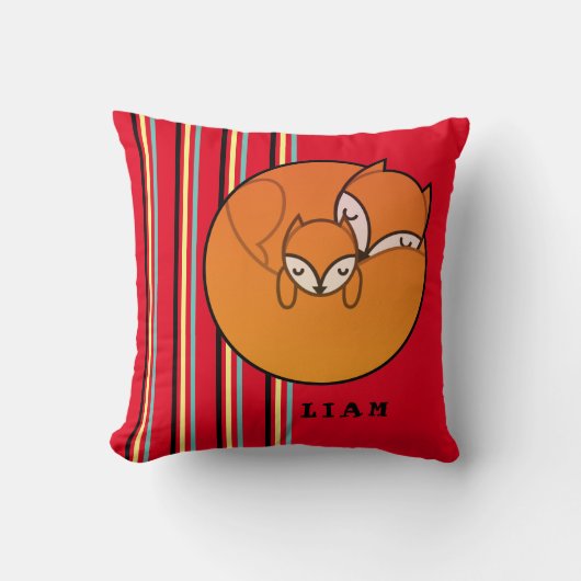 Moeder en Baby Fox Sierkussen (Voorkant)