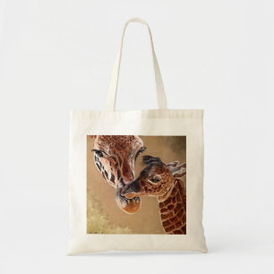 Moeder en Baby Giraffe Tote Bag