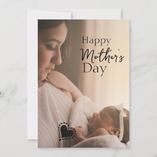 Moeder en Baby Moederdag fotokaart Feestdagenkaart (Voorkant)