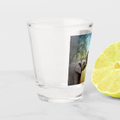 moeder en Baby olifant Bandana Shot Glas (Links)