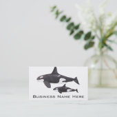 Moeder en Baby Orca Visitekaartje (Staand voorkant)
