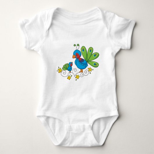 Moeder en Baby Peacock Romper (Voorkant)