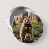 Moeder en Baby Quokka, Button Badge (Voorkant /achterkant)