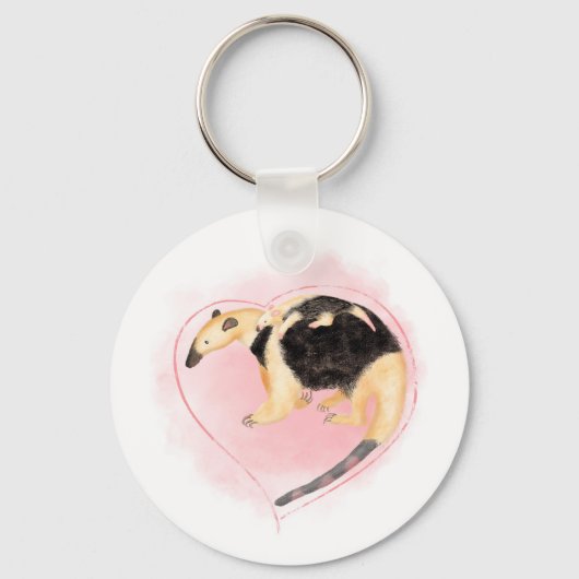 Moeder en baby tamandua sleutelhanger (Voorkant)