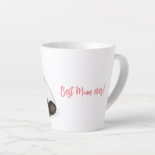 Moeder en baby tapir 'Best mum ever' latente mok (Rechterhoek)