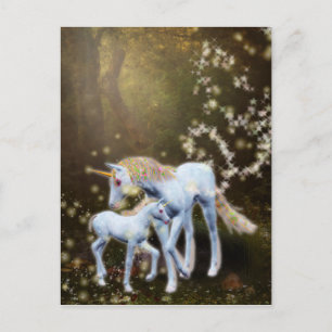 Moeder en Baby Unicorn Briefkaart