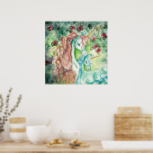 Moeder en Baby Unicorn Poster (Keuken)