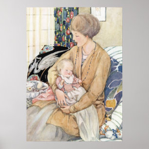 moeder en Baby van Anne Anderson Poster