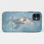 Moeder en Baby Zeemeermin Fantasy Art iPhone Case (Achterkant (horizontaal))