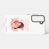 Moeder en dochter, aangepaste namen samsung galaxy hoesje (Achterkant horizontaal)