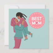 Moeder en dochter Beste moeder Moederdag Feestdagenkaart (Voorkant)