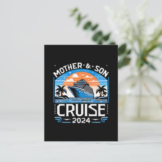 Moeder en dochter Cruise 2024 Briefkaart (Staand voorkant)