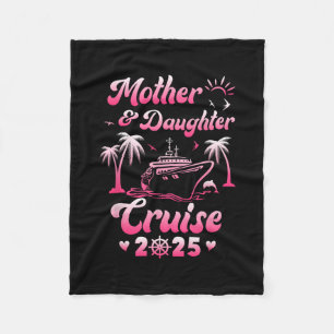 Moeder En Dochter Cruise 2025 Grappige Familie Tri Fleece Deken