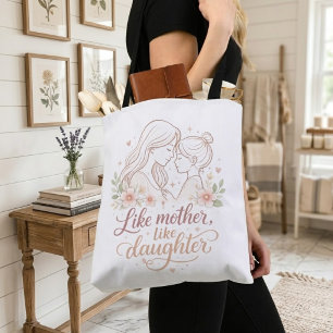 Moeder en dochter evenaren elkaar - Minimalistisch Draagtas