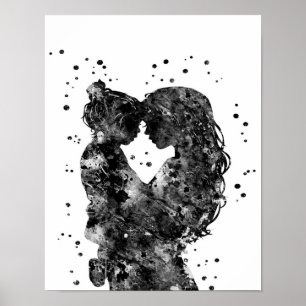 Moeder en dochter Gift Idea, Family Birthday Gift Poster