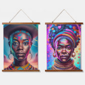 moeder en dochter hangend wandkleed (Dubbel)