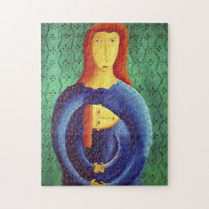 Moeder En Dochter Heden Daagse Kunst Schilderij Legpuzzel