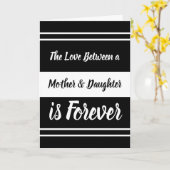 Moeder en dochter houden van zwart en wit kaart (Gele Bloem)