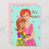 Moeder en dochter kaart (Voorkant / Achterkant)