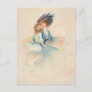moeder en dochter Kiss Briefkaart