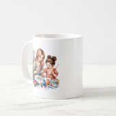 Moeder en Dochter Koffie Mok Cadeau Idee voor Mam (Voorkant links)