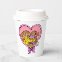 Moeder en Dochter Konijn Papier Cups Babyshower