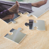 Moeder en dochter lezen verhaal legpuzzel (Zijkant)