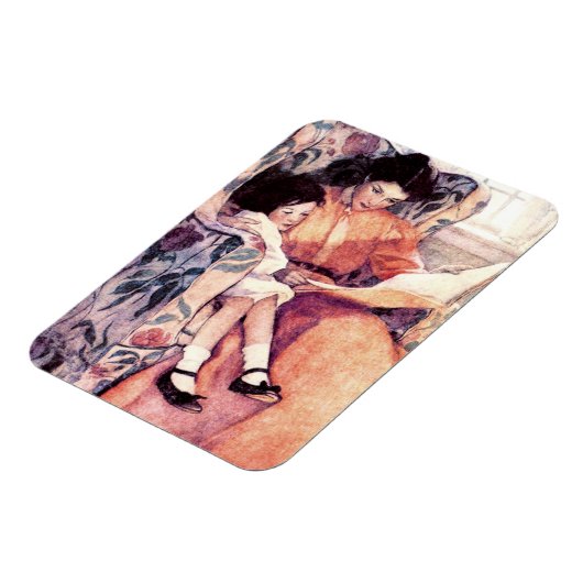 Moeder en dochter. Moederdag Magneet (Linkerzijde)