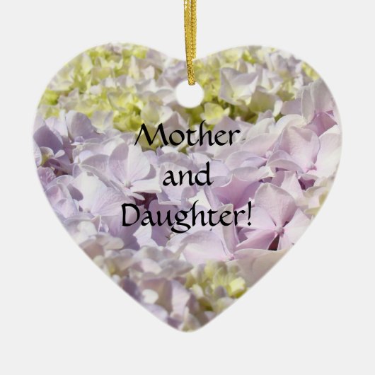 Moeder en dochter. Ornaments Forever Hydrangeas Keramisch Ornament (Voorkant)