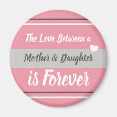 Moeder en dochter roze en grijs magneet (Voorkant)